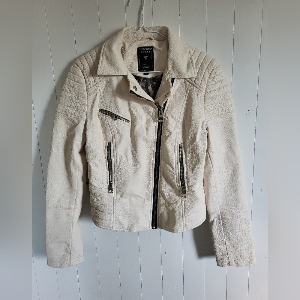 Vegan leather moto jacket